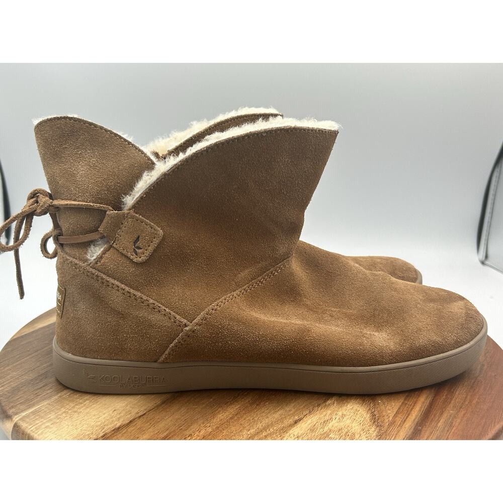 Koolaburra by UGG Ankle Suede Boots Brown Women’s Size 8 Cozy Fall Lined Warm